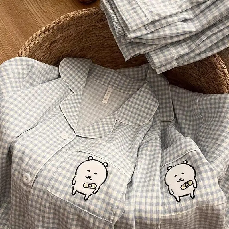 conjunto-de-pijama-de-algodao-chiikawa-haniwa-com-manga-longa-e-calcas-longas-para-casais-mulheres-e-homens-primavera-e-outono-kawaii-e-adoravel