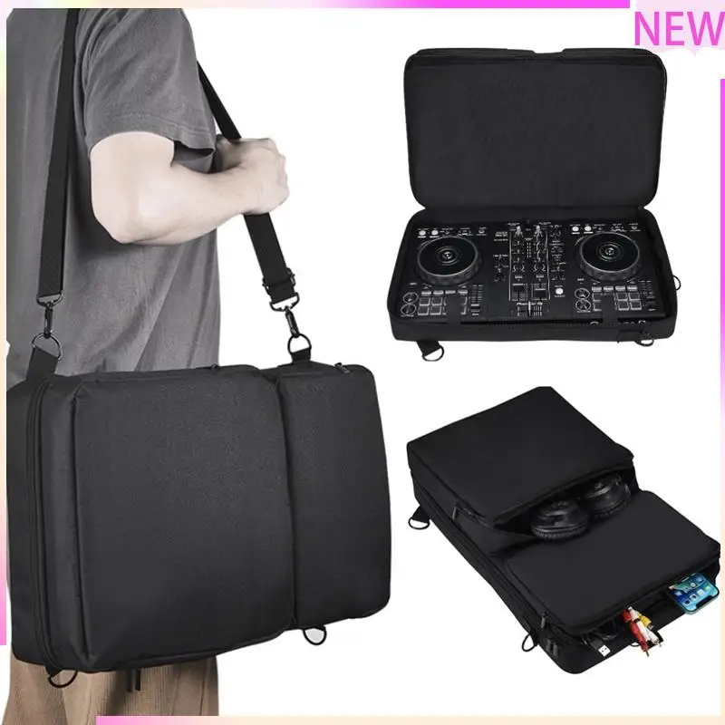 

B27B 1 Piece Portable DJ Controller Storage Bags Dustproof Turntables Protective Case Black Polyester For Pioneer DDJ-400 DDJ-FL
