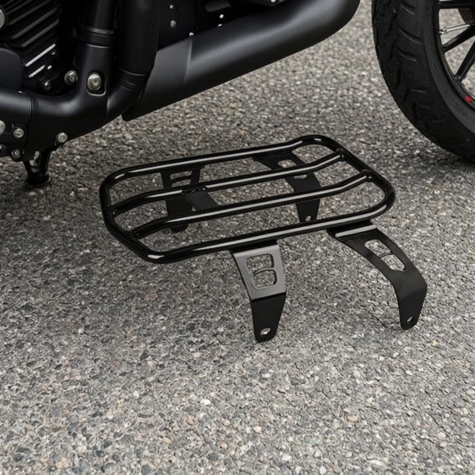 Motorcycle Rear Luggage Rack Sleek Design Motorcycle Luggage Rack Carrier Heavy Duty Strong for Motorcyclists, Touring