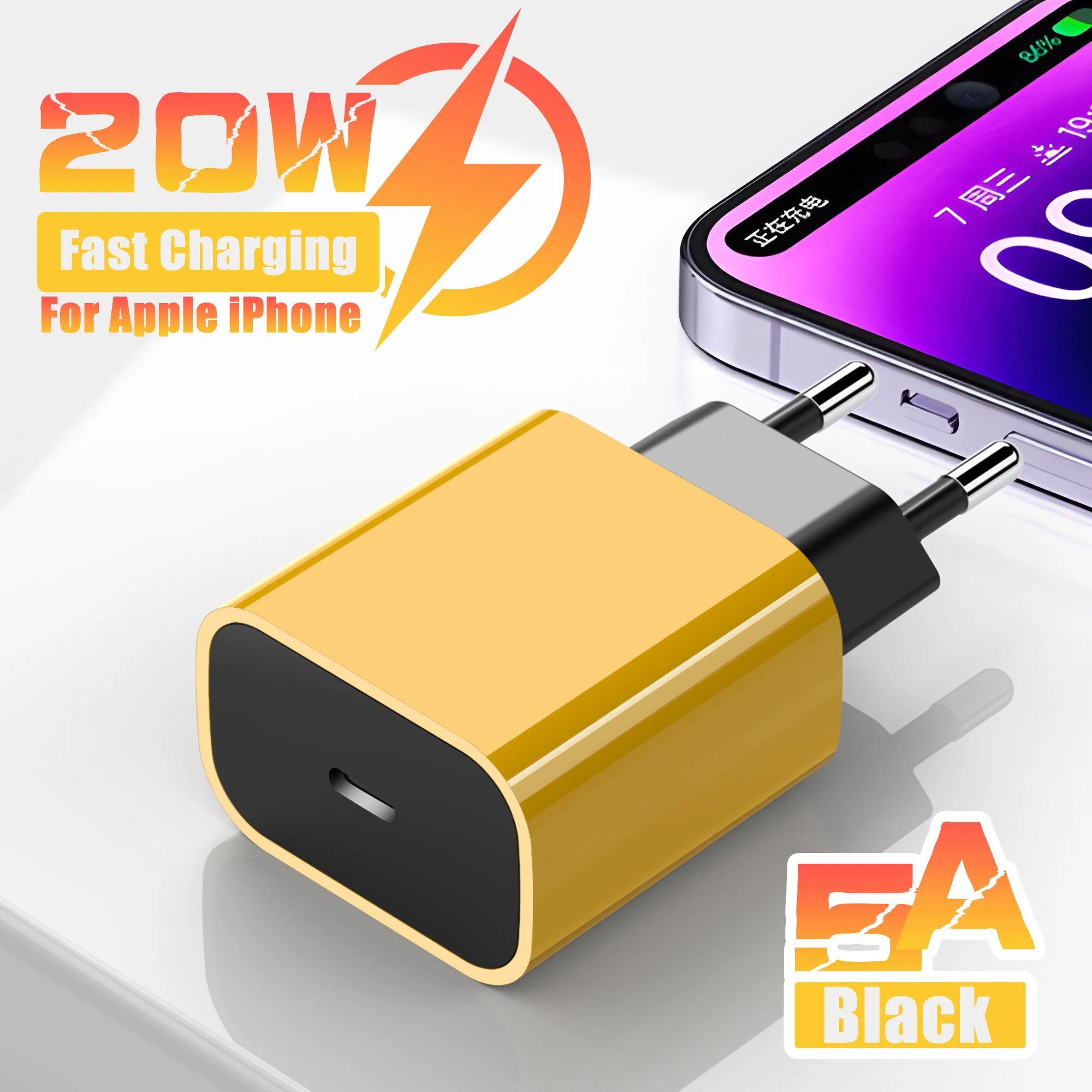 PD 20W Fast Charger For iPhone 14 13 12 11 15 16 Pro Max Phone Charger For iPhone 15 16 Plus USB C Cable Fast Charging Data Line