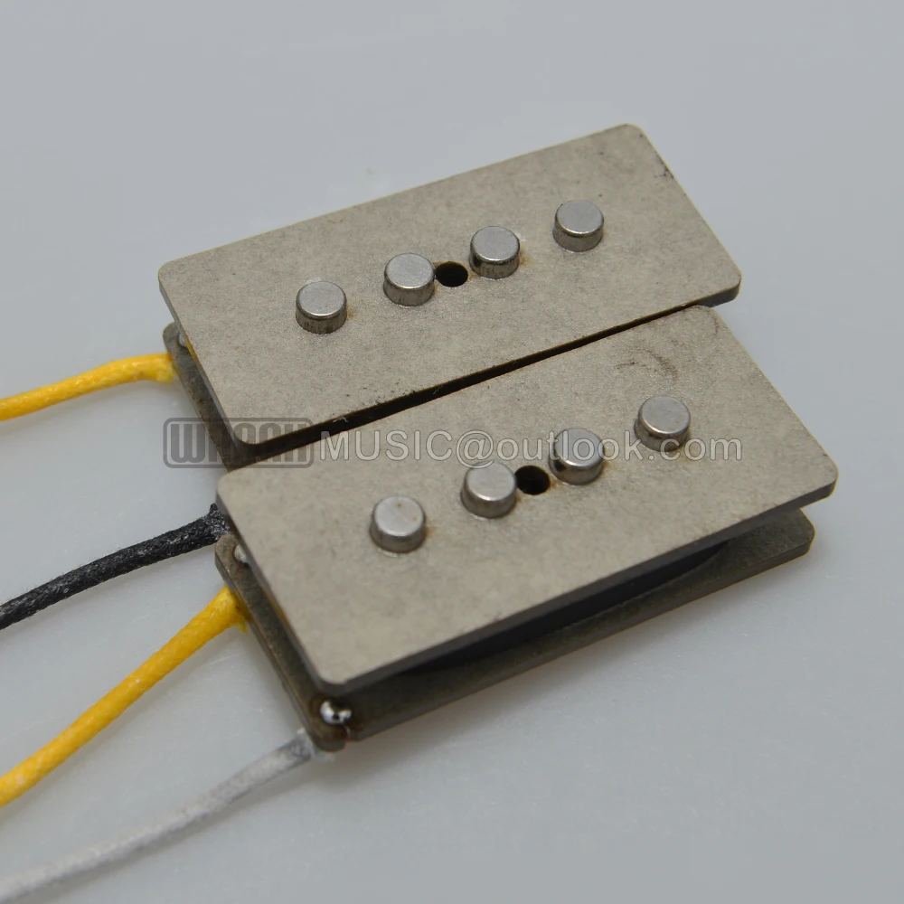 4 Strings PB Eectric Bass Guitar Pickup Alnico 5 12K a Set Black for PB Bass Parts Replacement