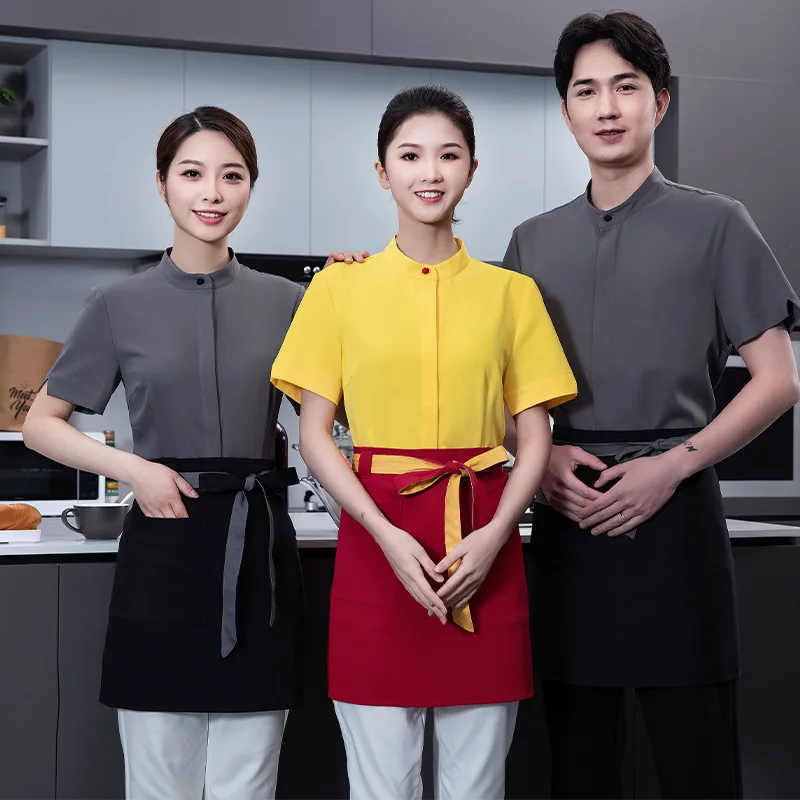 Waiter Workwear Catering Women's Hotel Western Restaurant Milk Tea Cake Shop Staff Suit Men's Spring and Summer Clothing