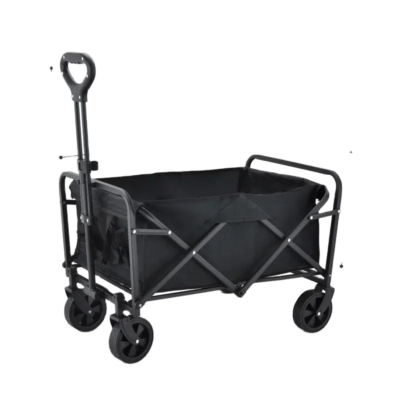 Portable Utility Wagon Home Garden Hand Cart Trolley Camping Folding Collapsible Rolling Cart Collapsible Shopping Cart