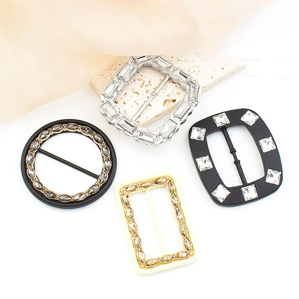 Accessories Party Jewelry Brooch Geometric Scarf Ring Corner Knotted Buttons Coat Adjustment Button Belt Button Scarf Buckle