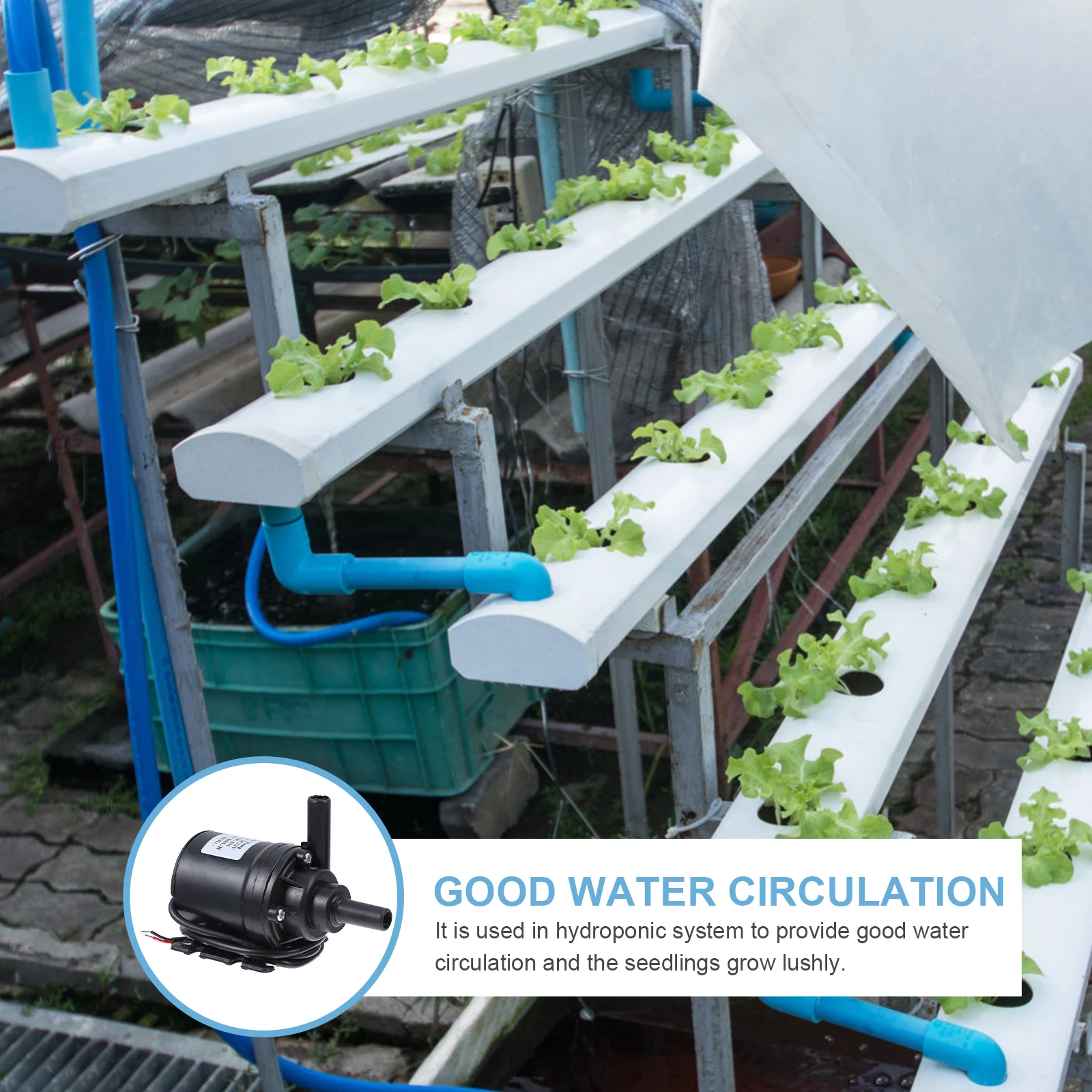 

Silent Submersible Water Pump DC Motor Durable Hot Cold Circulating Mini Solar Booster For Hydroponic