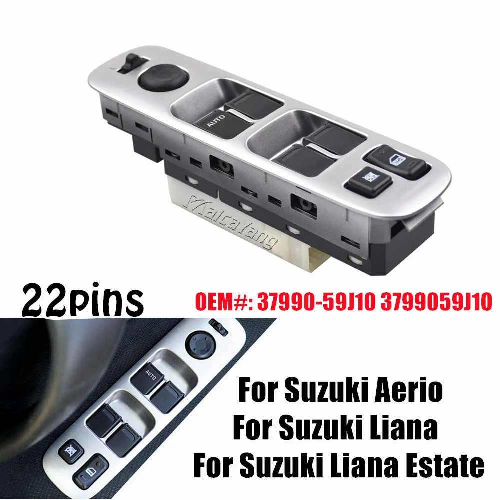 For Suzuki Liana Estate ER 2008 Aerio 2005-2007 37990-59J10 Front Left Driver Side Power Window Control Switch Car Accessories