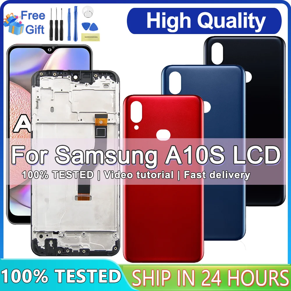 

Display For Samsung A10s lcd with Frame Screen for Samsung A10s A107/DS A107F A107FD LCD Display Touch Screen Digitizer Assembly