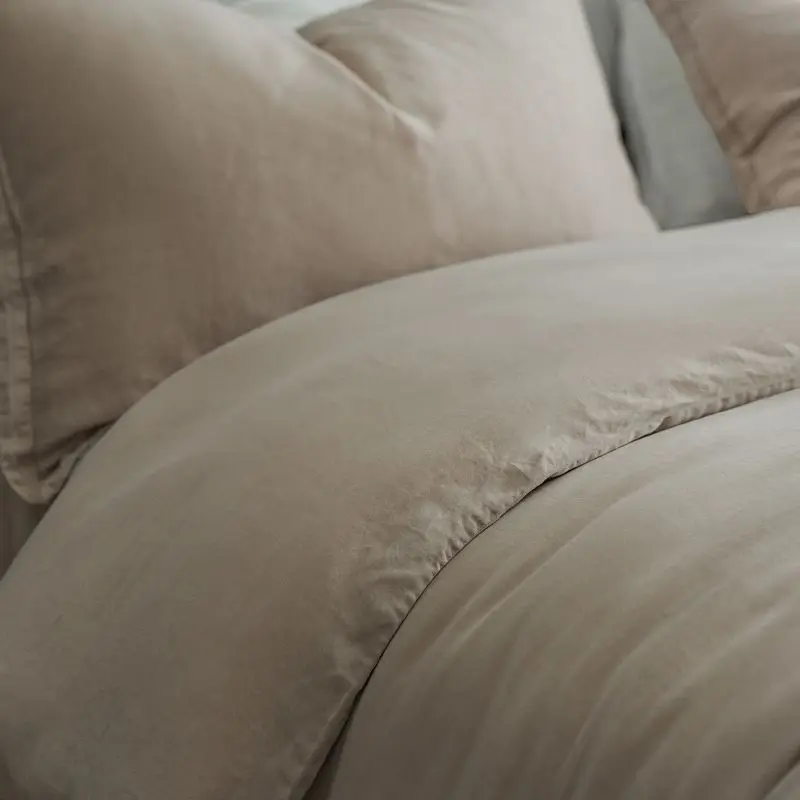 80s Tencel Bedding Set Plain Binding Double Bed Sheet Duvet Cover Pillowcase Set Full King Size Comforter Bedding Sets 180*200cm