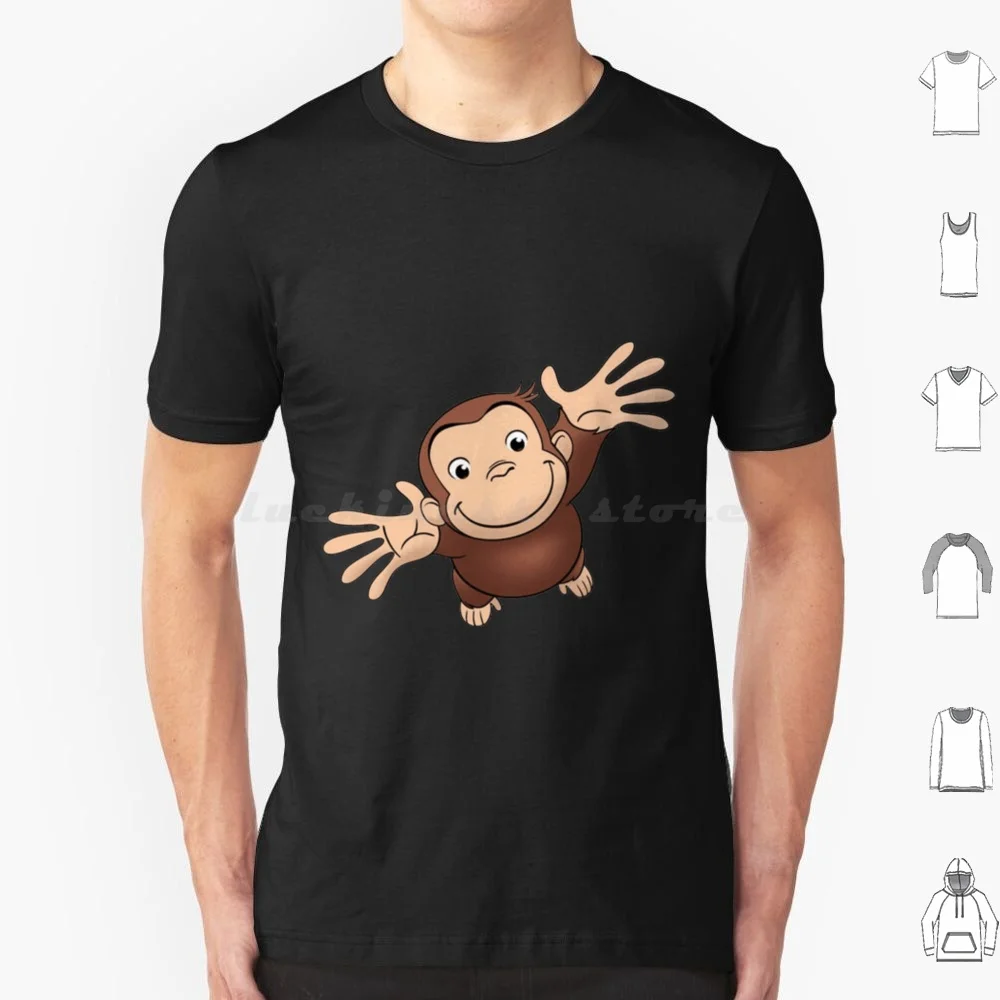 Camiseta Curious George de algodón para hombres y mujeres, camiseta DIY con estampado Breathe Huff Ether Curious George Jorge Curioso Jorge Curioso Sniff Curious