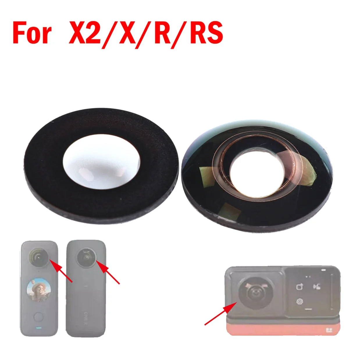 Отлично! Для Insta360 X2/X/ONE RS/ONE R стекло объектива, сменный кронштейн для Insta360 ONE RS/ONE R, запасные части для стекла объектива камеры