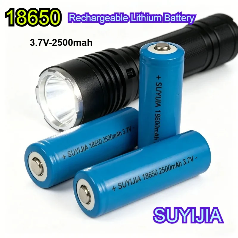 

18650 2500mah Rechargeable Battery 3.7V Lithium Ion Battery Pointer Doorbell Flashlight + Charger