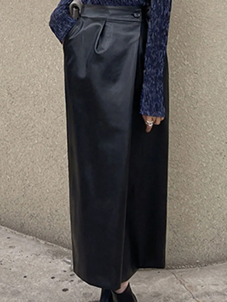 

Женская мода, облегающие длинные юбки с высокой талией, темпераментные повседневные вечерние юбки с карманами, элегантные юбки с разрезом на бедрах и запахом для поездок на работу