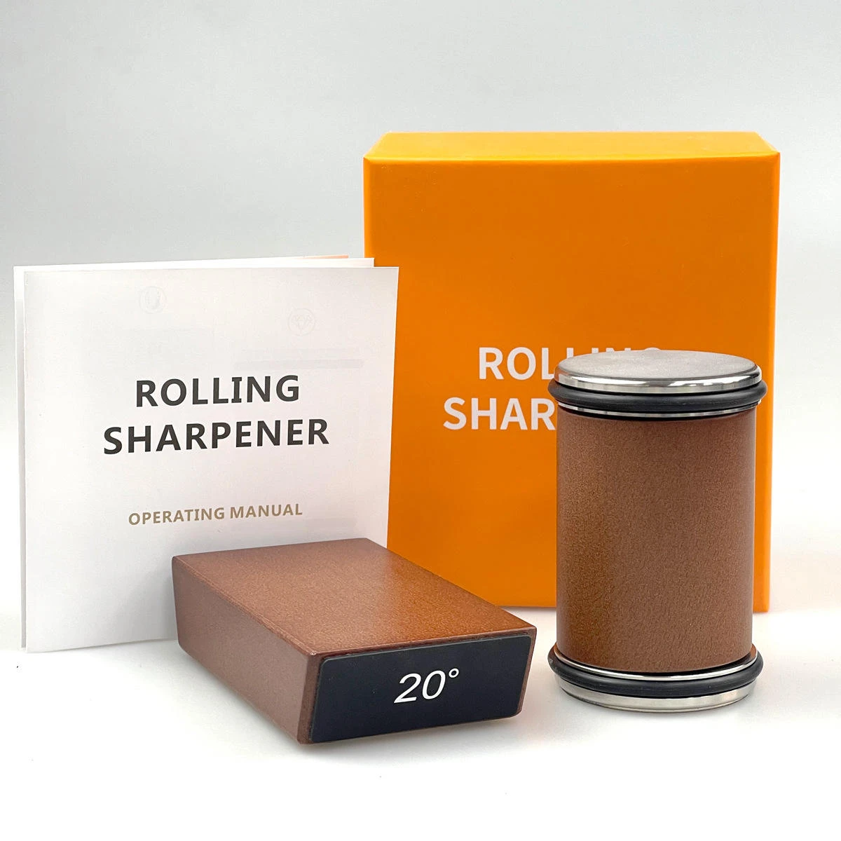 Double-Side Rolling Circular Knife Sharpener Kit Fixed Angle Grinding Tool for Sharpening Knives