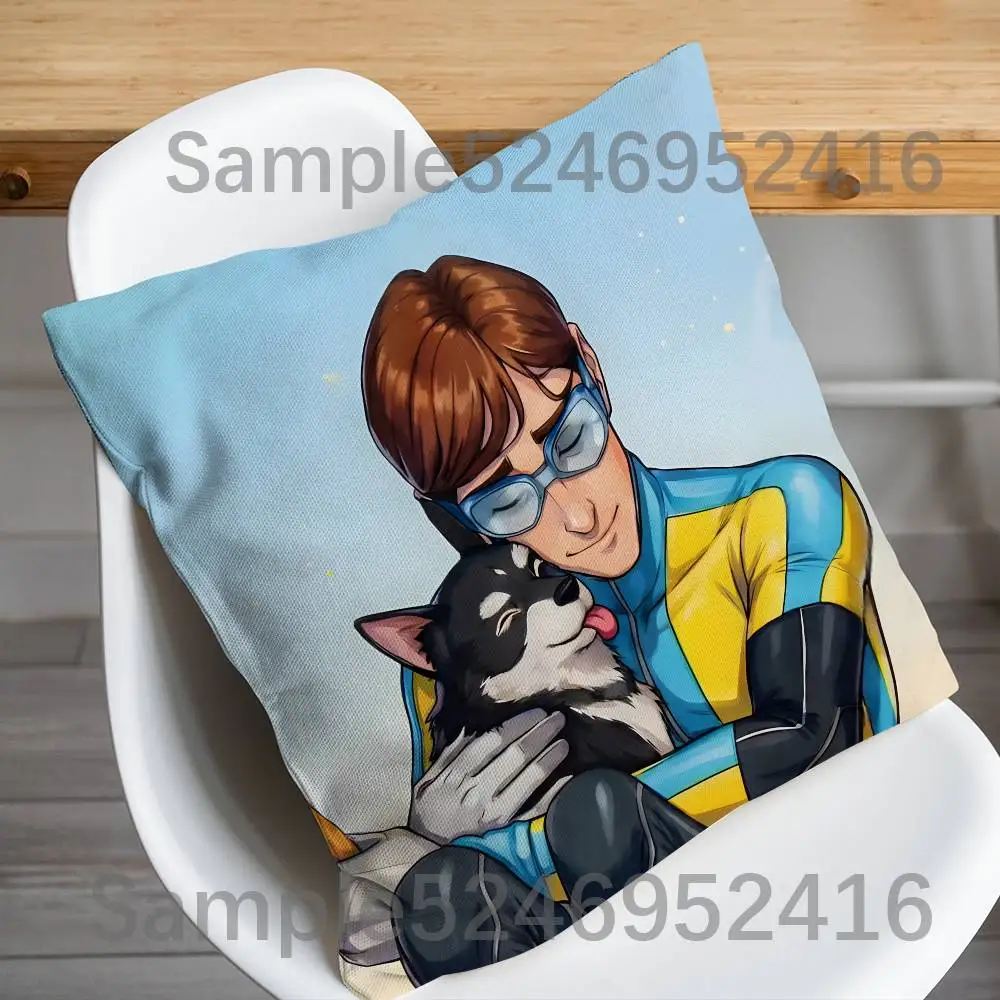 D-Dispatch W-Waterboy Game Pillow Case Short Plush Sofa Decorative Gift Home Double-sided Printing Cushio 5