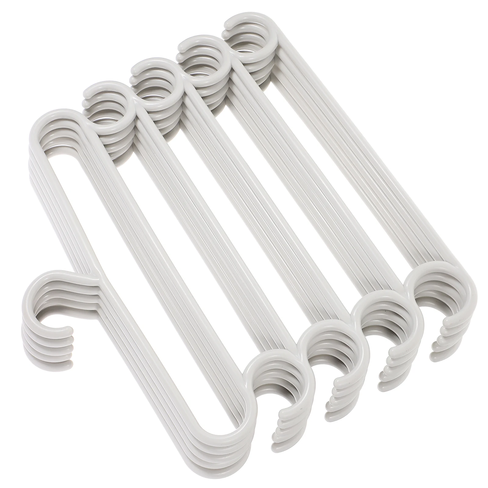 

5 Pcs Hangers Space Saving Multi Layer Wardrobe Rack PP Clothes Hangers Material Pant Hanger Small Closet ganizer