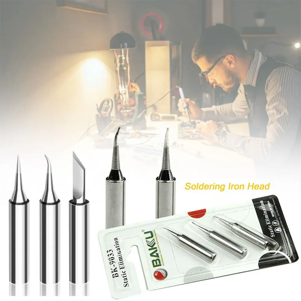 BK-9033 Welding Tips Replacement Lead Free 900M-T-I K S Solder Head Soldering Iron Head for 900M 907 913 376 453 601D 878L