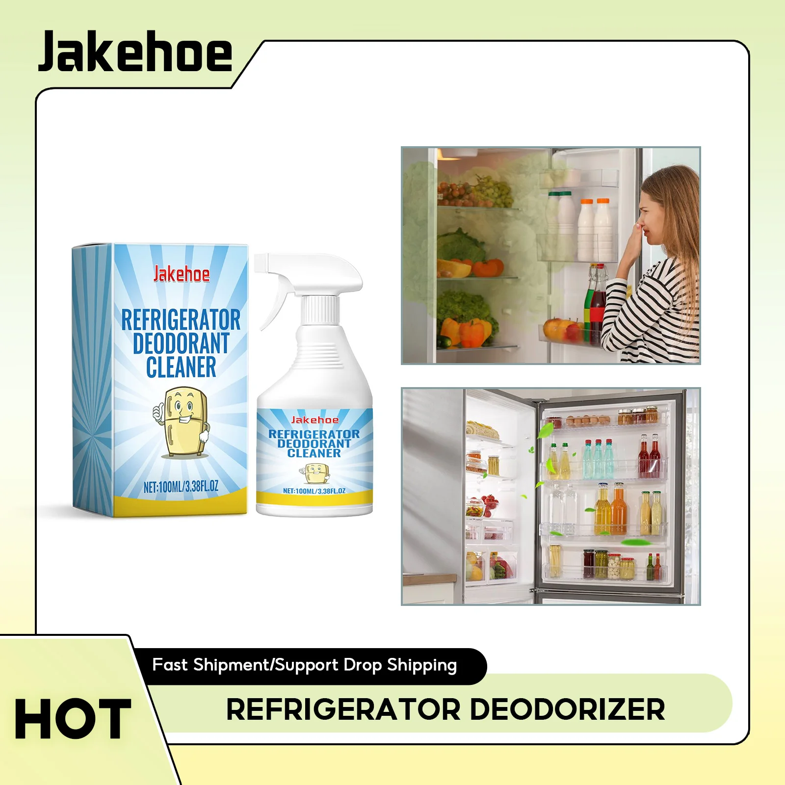 

Refrigerator Deodorizer Odor Eliminator Ice Descaling Fragrance Retaining Sticky Residue Remover Multifunctional Cleaner Spray