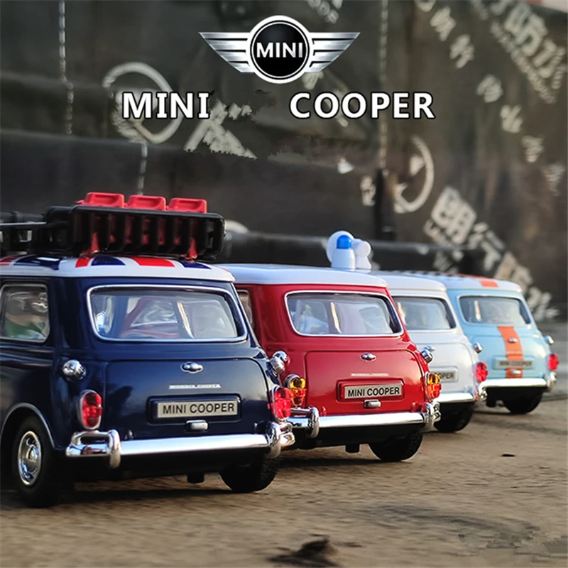 1:18 MINI COOPER Alloy Car Model Diecast Metal Toy Classic Mini Car Vehicles Model High Simulation Collection Childrens Toy Gift