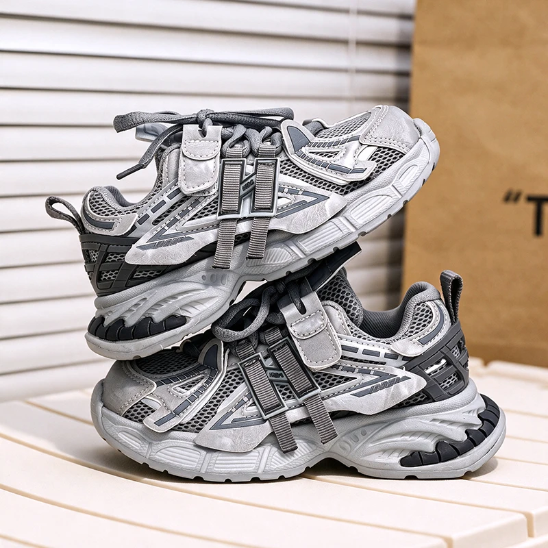 New Kids Sneakers for Girls School Causal Sports Shoes for Boy Spring Autumn Versatile Children Tennis Shoes Mesh Breathable