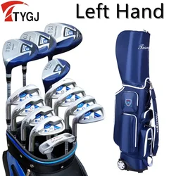 TTYGJ 13-pieces Clubs Left-Handed Left Hand handed Men Golf Clubs Complete Set Graphite Carbon Steel Shaft with Wheels Bag