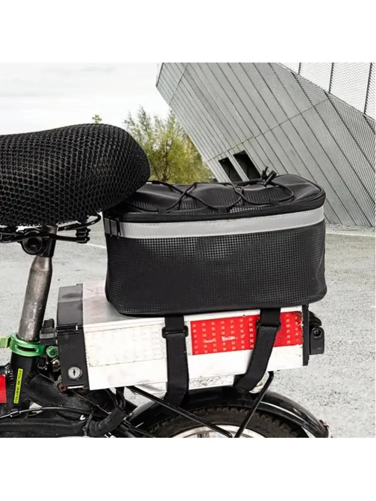 AliExpress APWIKOGER MTB Bike Backseat Saddle Bag Waterproof Hard Shell Rear Seat Pouch Multifunctional Rear Seat Rack Trunk Storage Pouch