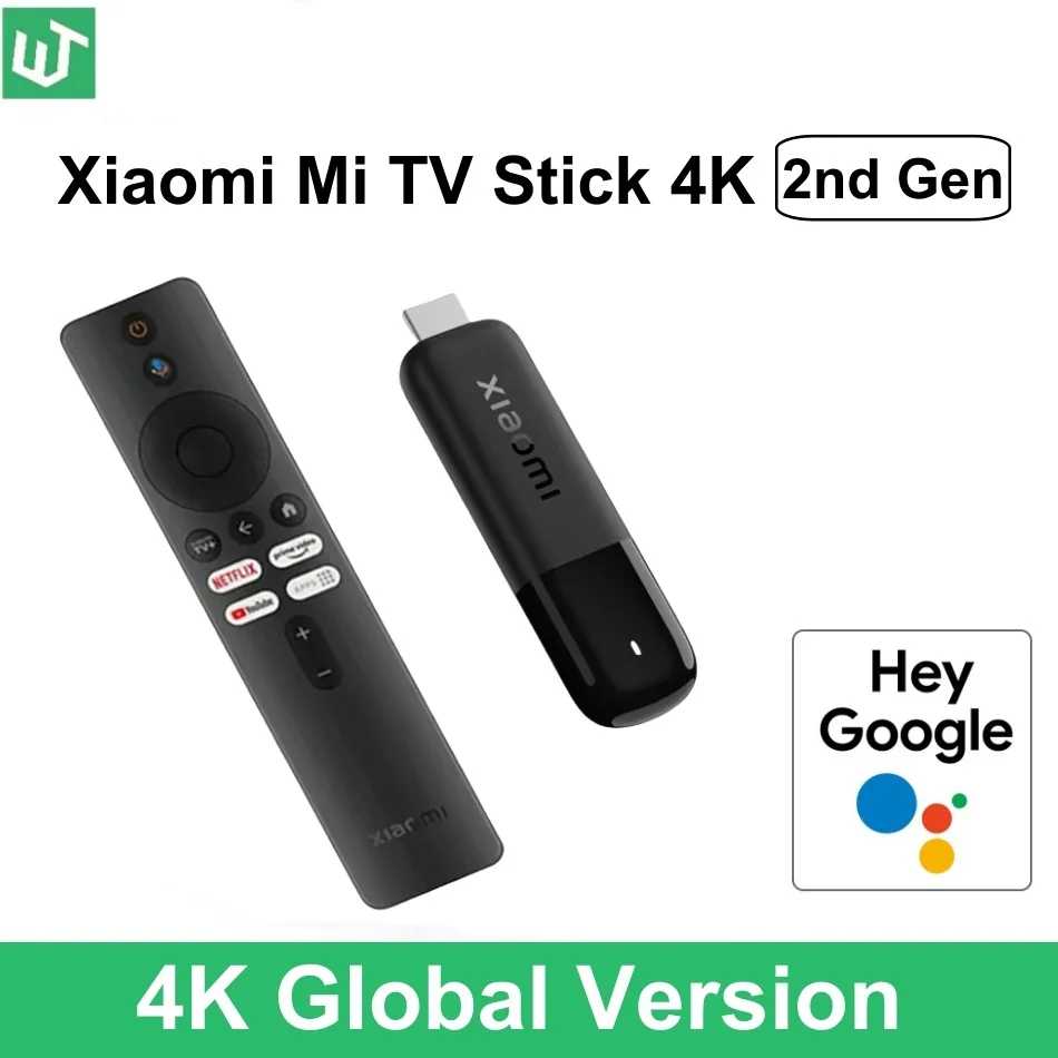 Xiaomi TV Stick 4K 2nd Gen 2025 Global Version Bluetooth 5.2 Google TV Smart HDR 2GB RAM 8GB ROM Mini TV Dongle Streaming Media