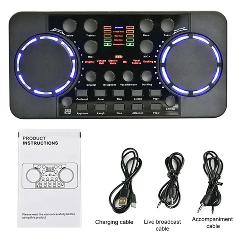 B16C-V300 Pro Soundkarte Bluetooth-Kompatibel Audio Interface Mixer DJ Digital Wirkung Noise Reduction Konsole USB Aufnahme