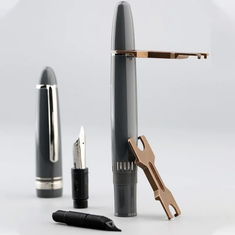 A + MAJOHN P136 قلم حبر من الراتنج بمكبس EF/F/M Nib 20 قلم مكتب للكتابة