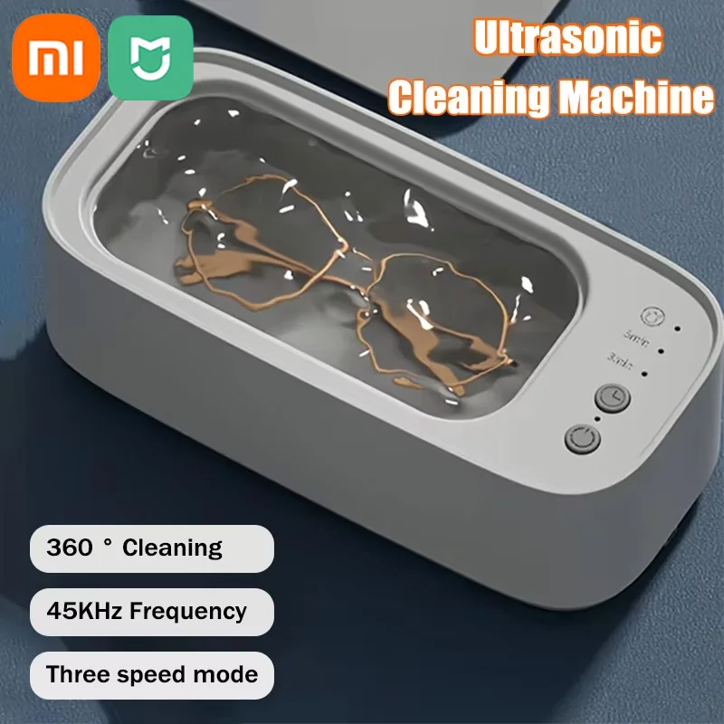 Xiaomi Mijia Ultrasonic Glasses Cleaning 45KHZ Ultrasound Jewelry Cleaner Machine High Frequency Ultrasonic Cleaning Bath