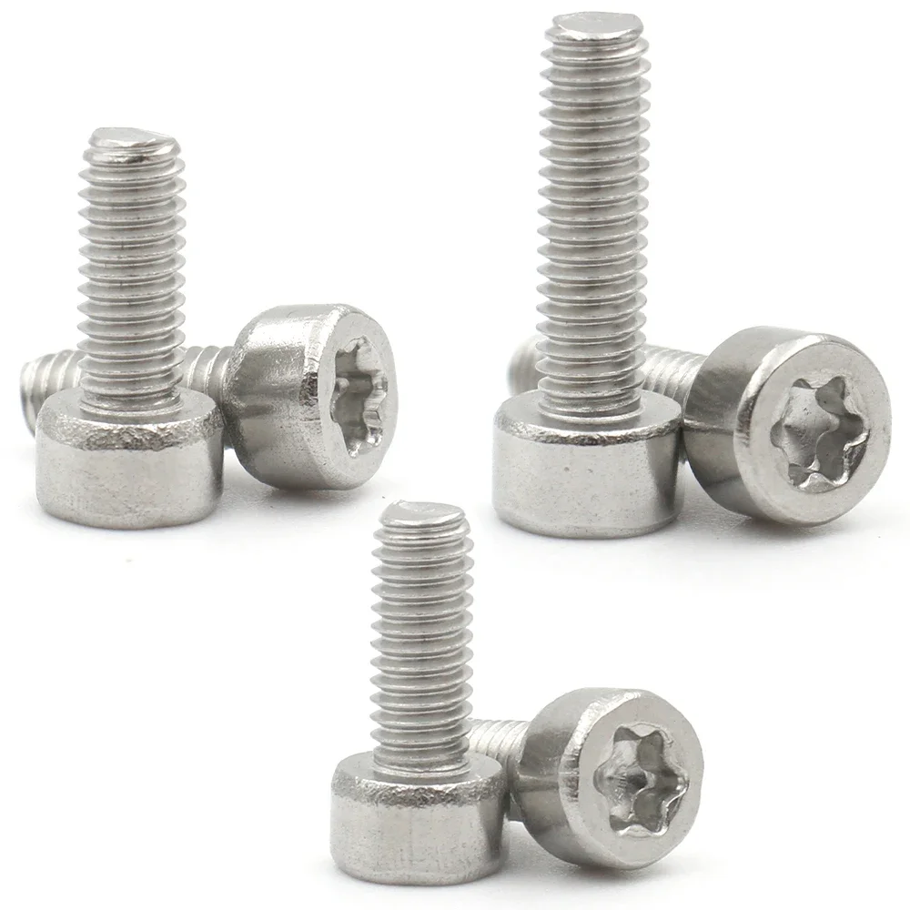 5/ 10/ 50pcs  M2 M2.5 M3 M4 M5 M6 M8  304 Stainless Steel Cylindrical Head Six-Lobe Torx Cup Head Screw Bolt L=3-50mm GB2671.2