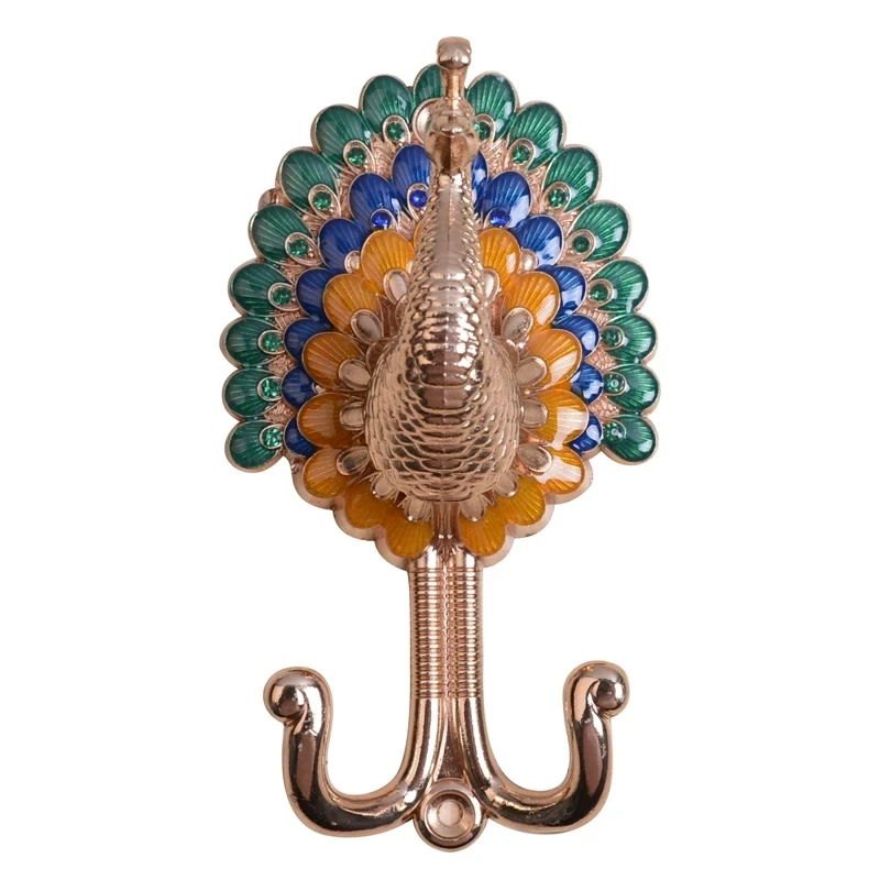 

QGVLish 2 шт. Декоративные настенные крючки для штор в виде павлина, держатели для бахромы и щеток, аксессуары для штор, подхваты для драпировки, декор