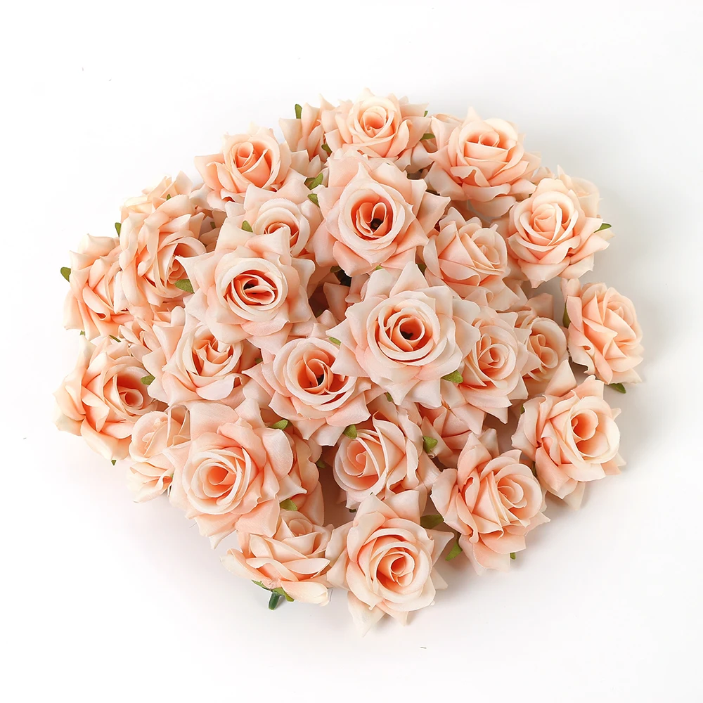 5/10Pcs Rose Künstliche Blumen 6CM Gefälschte Blume Für Wohnkultur Hochzeit Ehe Dekorationen Ornamente Handwerk Girlande zubehör – Detail 12