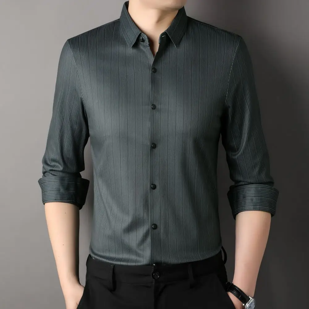 

COODRONY High Quality Soft Long-sleeved Men's Business Casual Formal Top Fashion Temperament Non-Ironing Shirt Gift W5885