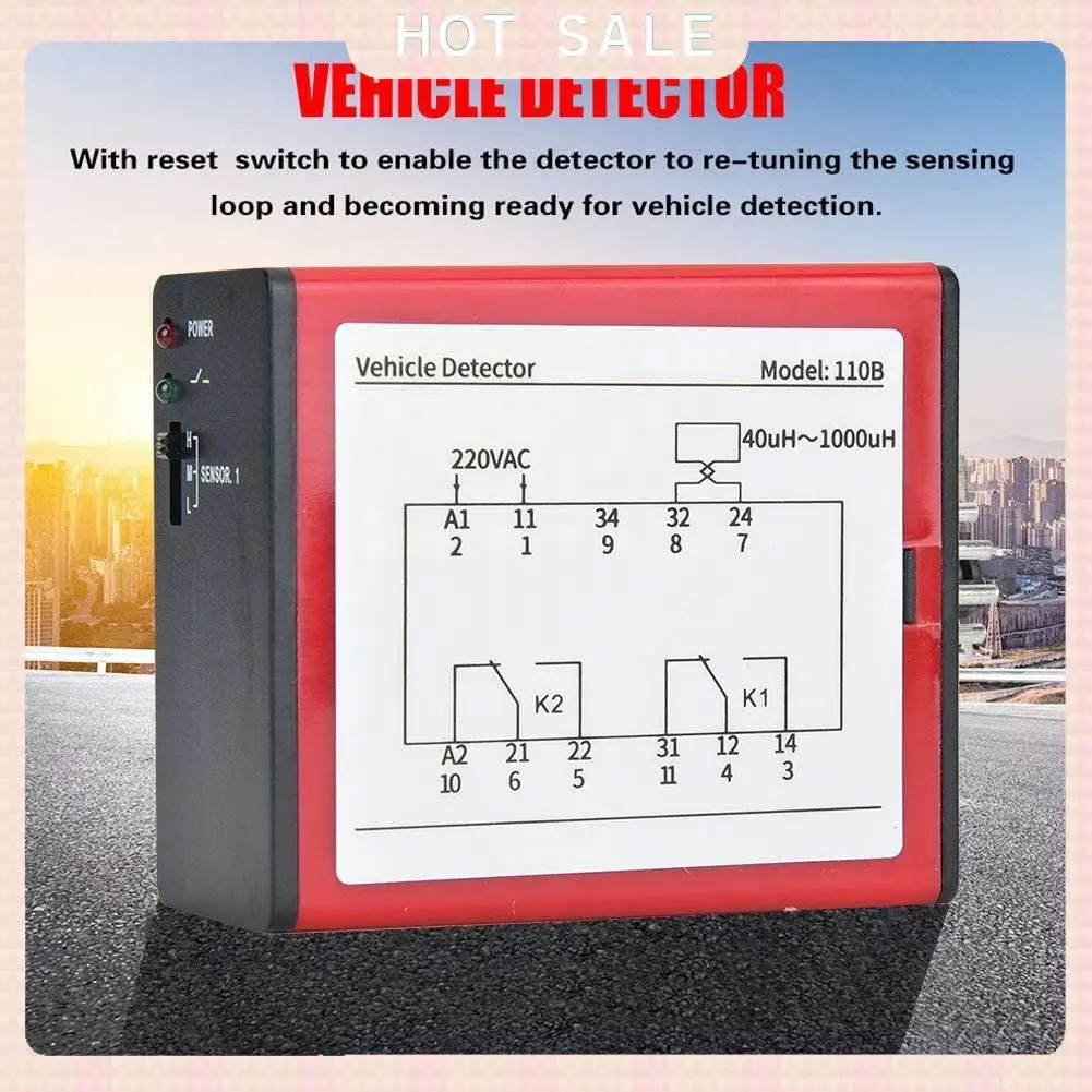 24-Hour Delivery 110B Vehicle Detector AC220V Single Channel Inductive Vehicle Loop Detector For Car Parking Lot Access Control
