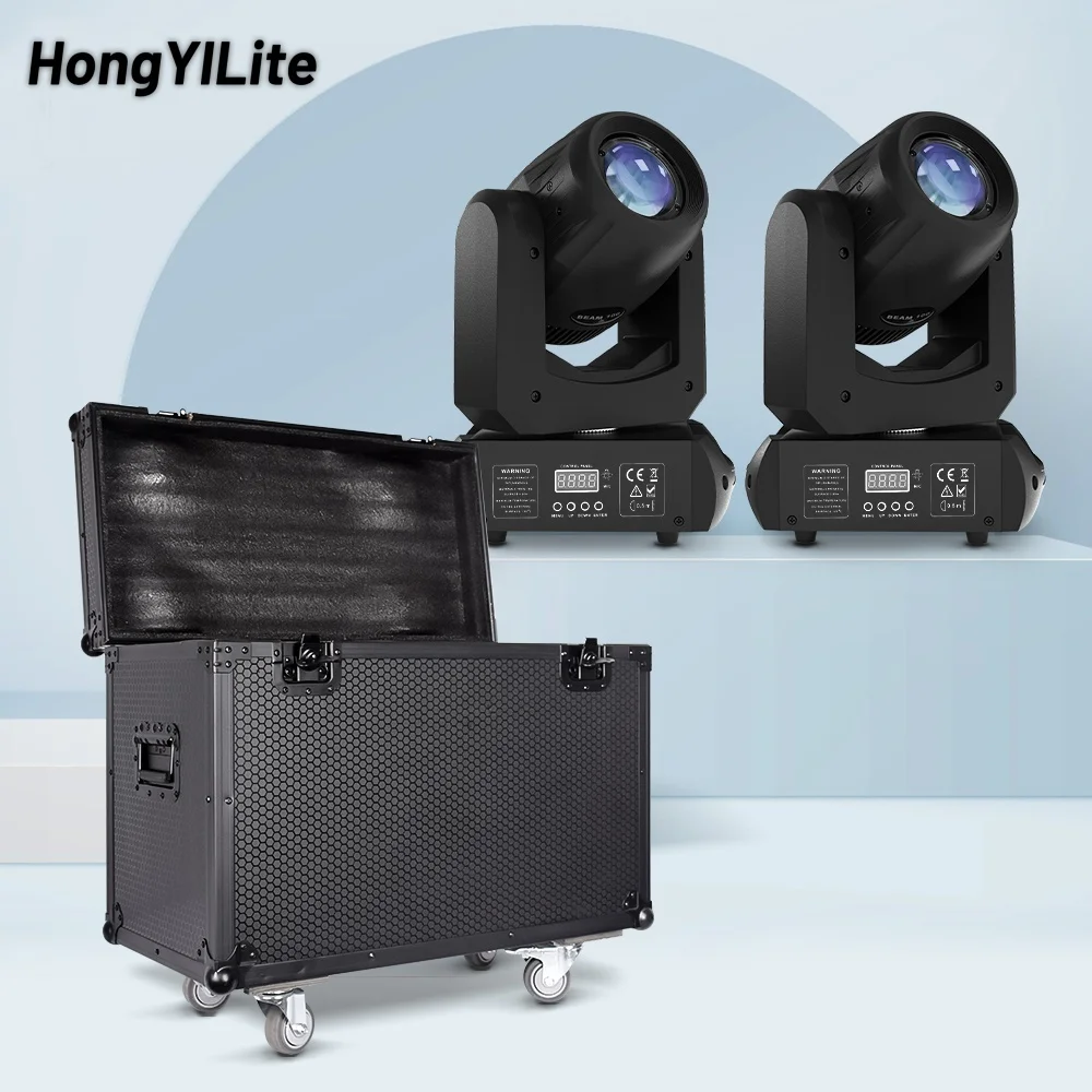 

HongYiLite With Flight Casw LED Moving Head 100W Lyre Beam DMX Controll Sound Activated Stage Lights For DJ Disco Bar Wedding