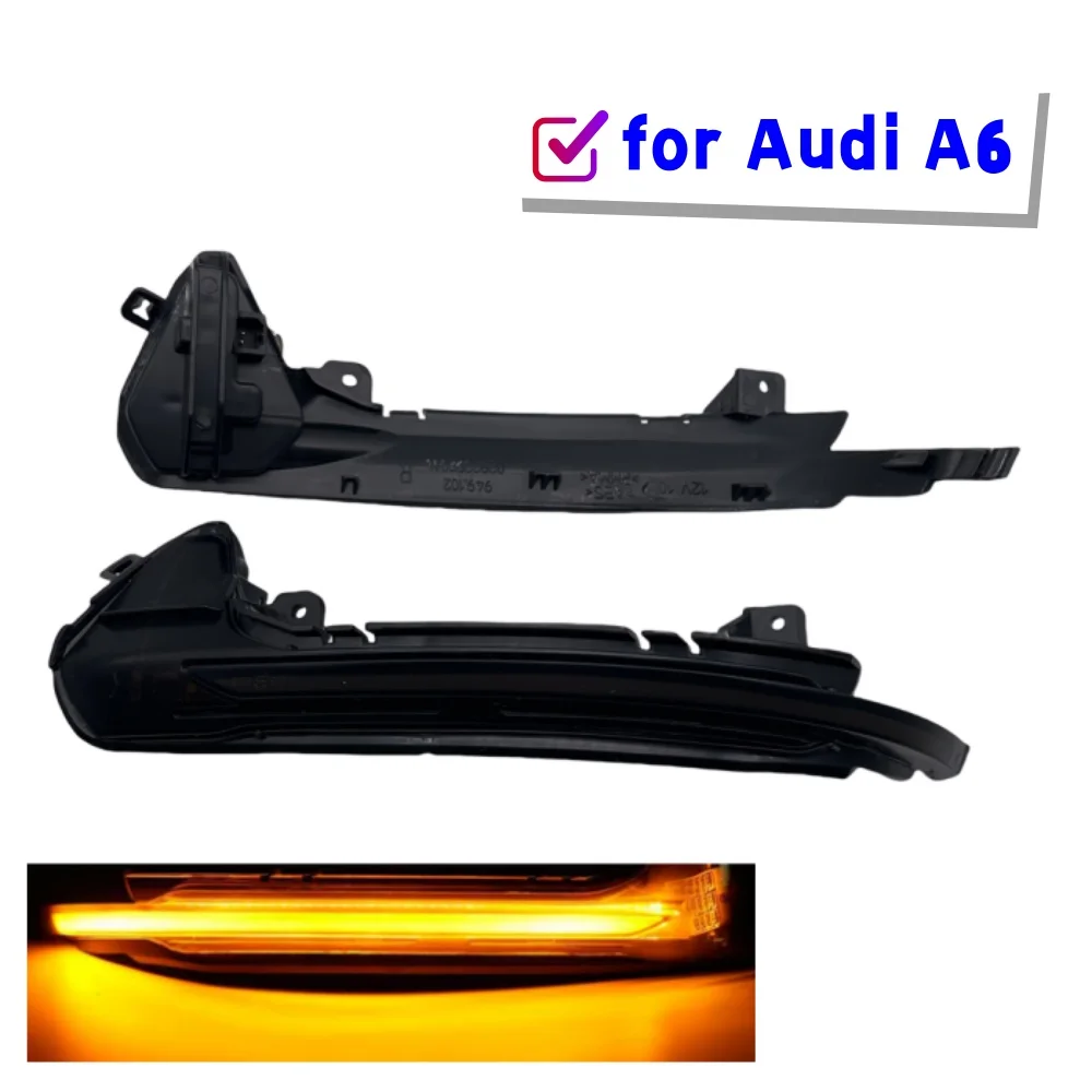 2 SZT. nowe dynamiczne kierunkowskazy LED 2013 2014 2015 2016 2017 2018 RS6 strzałki migające w lusterkach do Audi A6 C7 C7.5 4G S6