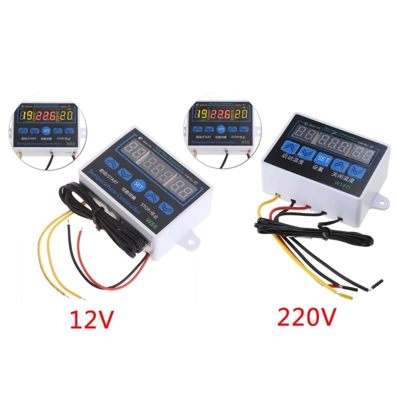 W88 12V/220V 10A Digitale LED Regolatore di Temperatura del Termostato Interruttore di Controllo del Sensore