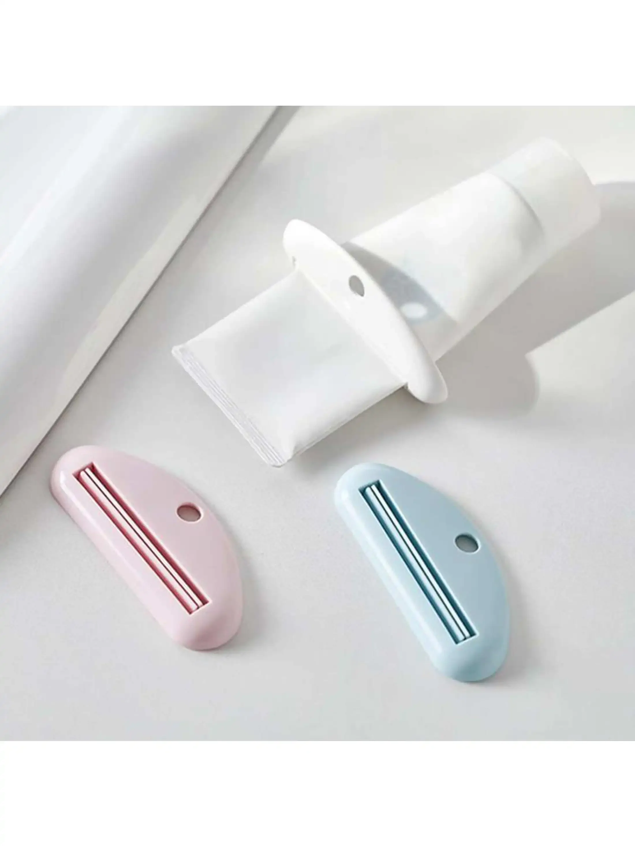 

2PCs Creative Toothpaste Squeezer Multi purpose Facial Cleanser Squeezer Toothpaste Toothbrush holder Tooth paste holder