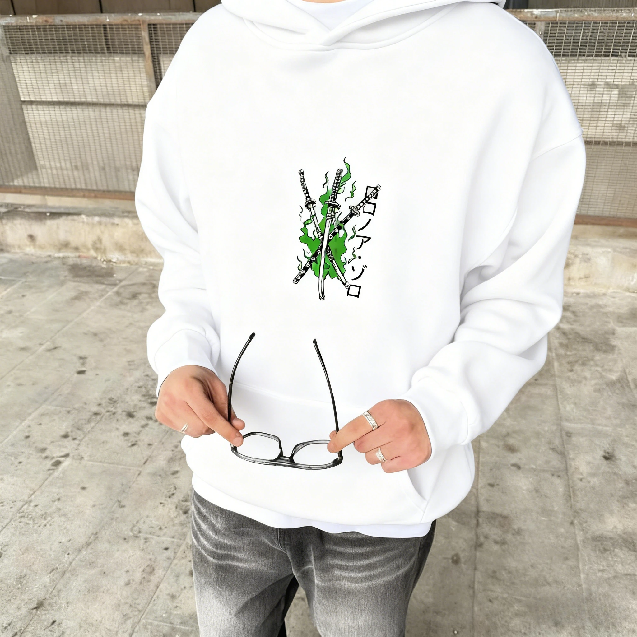 سترة فضفاضة جديدة مطبوعة برسومات الرسوم المتحركة من قطعة واحدة هي سترة عصرية من القطن الخالص للرجال والنساء في شتاء 2025 #2