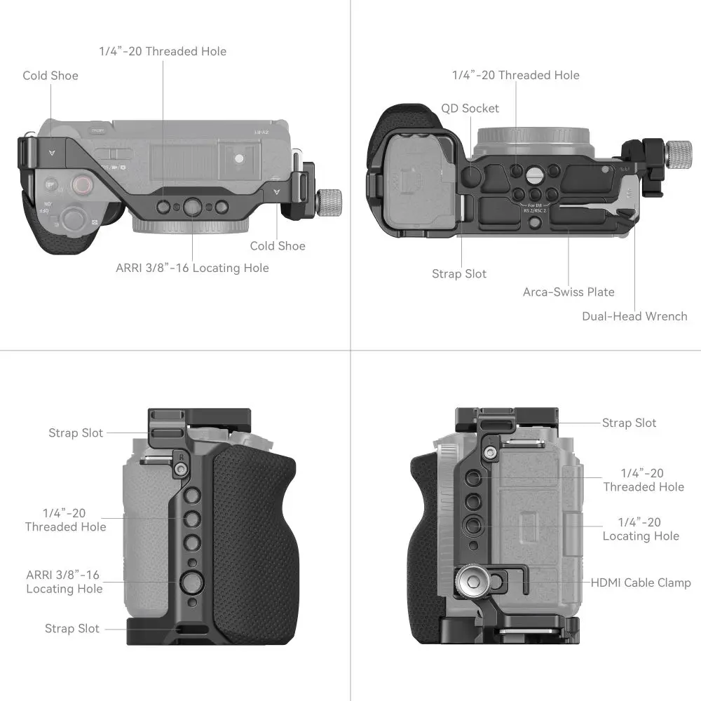 Smallrig Camera Cage Kit Quick Release with Cold Shoe 1/4\