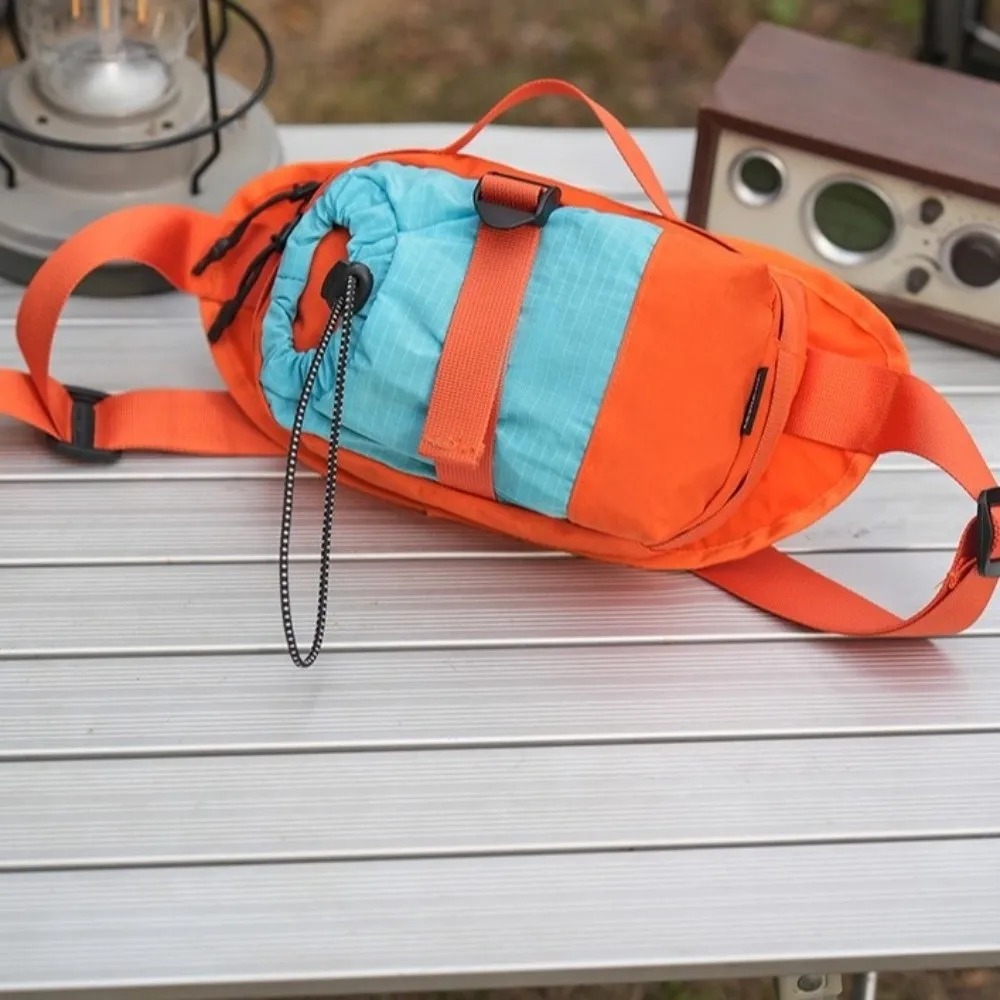 Water Bottle Holder Water Bottle Waist Bag Waterproof Color Blocking Climbing Water Bottle Bag Large Capacity 6 Colors Sling Bag