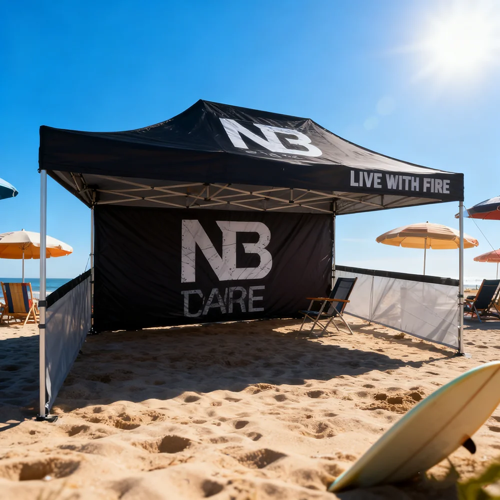 CustomizableDigital Printed Full Color Custom Canopy Tent Promotional Advertising with Complete Top Printing for Outdoor Events