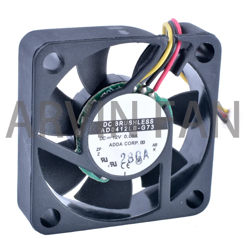 COOLING REVOLUTION-ventilador de refrigeración AD0412LB-G73, 4cm, 40mm, 4010, 40x40x10mm, 12V, 0.08A, puente Norte-Sur, ventiladores de refrigeración ultrasilenciosos, soporta velocidad