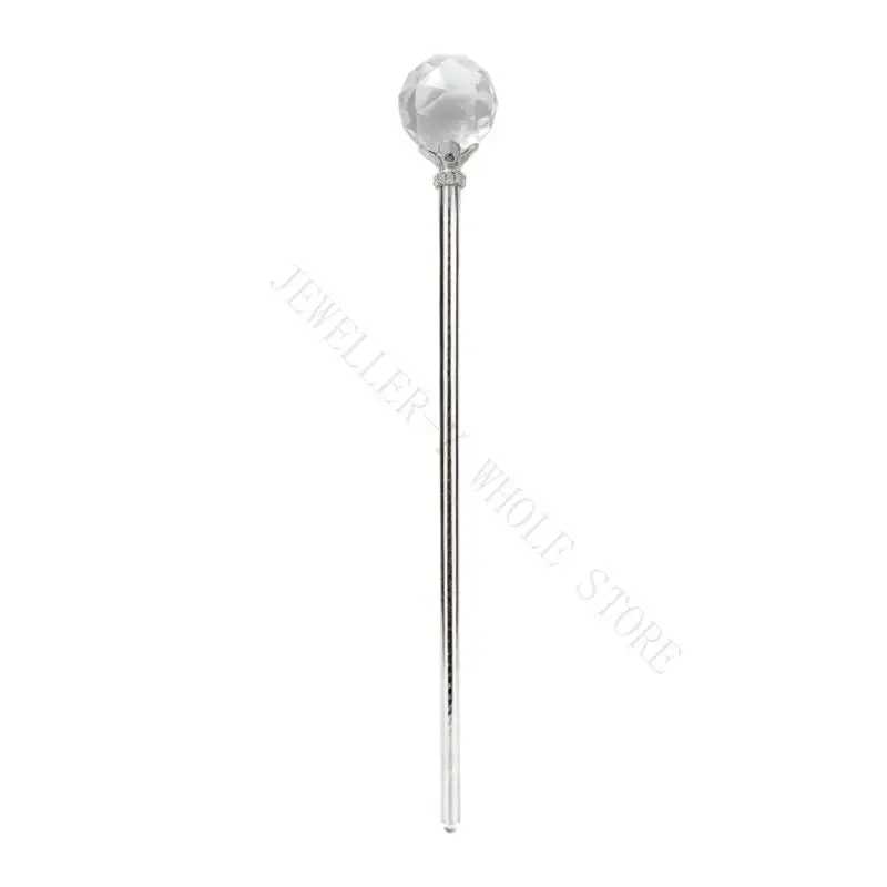 R7UF Luxurious Cosplay Staff Dazzling Crystal Ball Beauty Queen Scepter For Anime Event Character Transformation Photo Prop 2