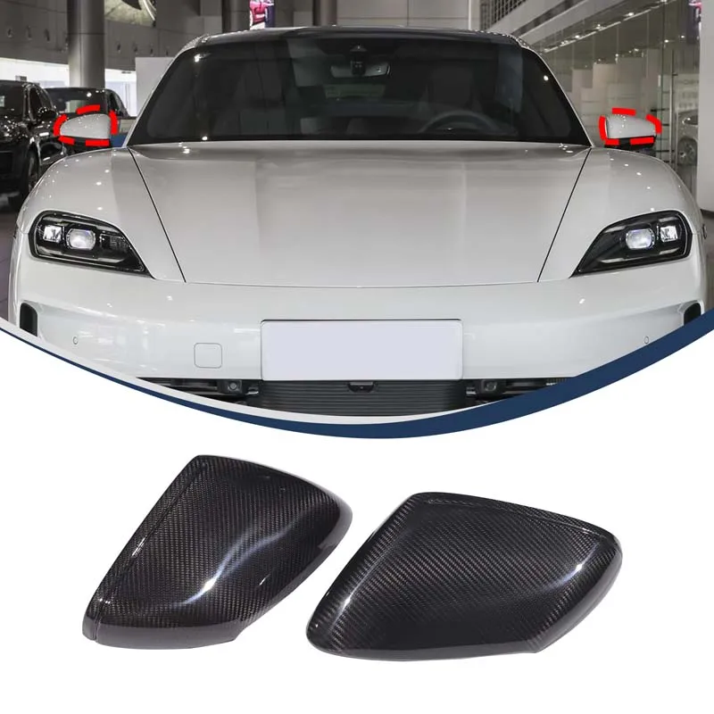 

Для Porsche Taycan 2019 + Защитные наружные зеркала из настоящего углеродного волокна Декоративные чехлы Аксессуары для экстерьера автомобиля