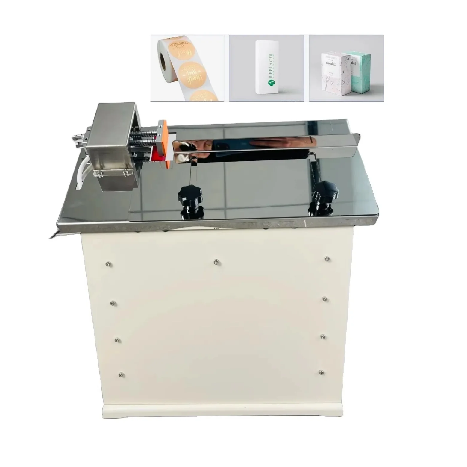 Applicator Corner Security Food Rectangular Evident Carton Box Sticker Label Labeling Machine Labeller
