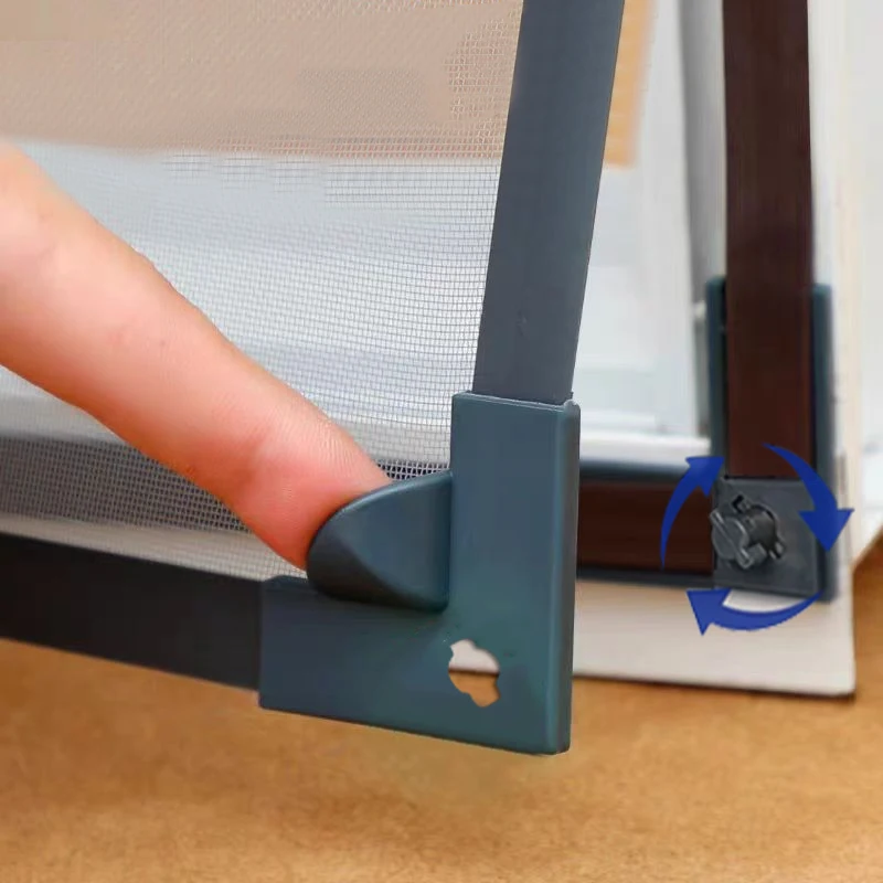 Magnetic Window Mosquito Net DIY Mesh Tulle Invisible Screen Curtain Customize Anti Insect Fly Flies Net, Lock Buckle