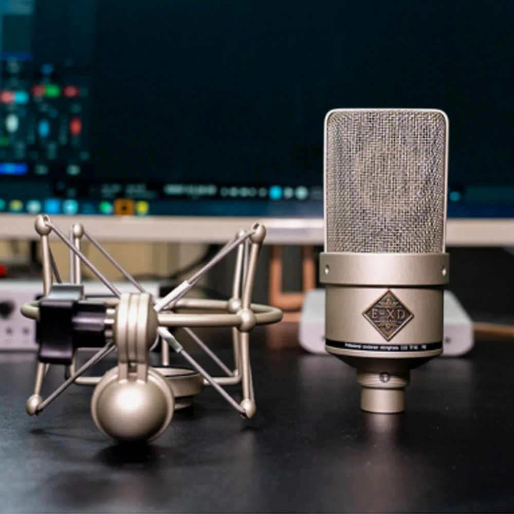 New EXD TF103 condenser microphone set, large diaphragm, singing, Shouting, recording, live streaming sound card equipment