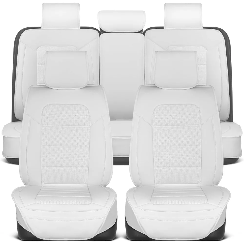 

Чехлы на сиденья премиум-класса из искусственной кожи, полный комплект для легковых автомобилей, грузовиков, фургонов и внедорожников, индивидуально подходят для передних сидений