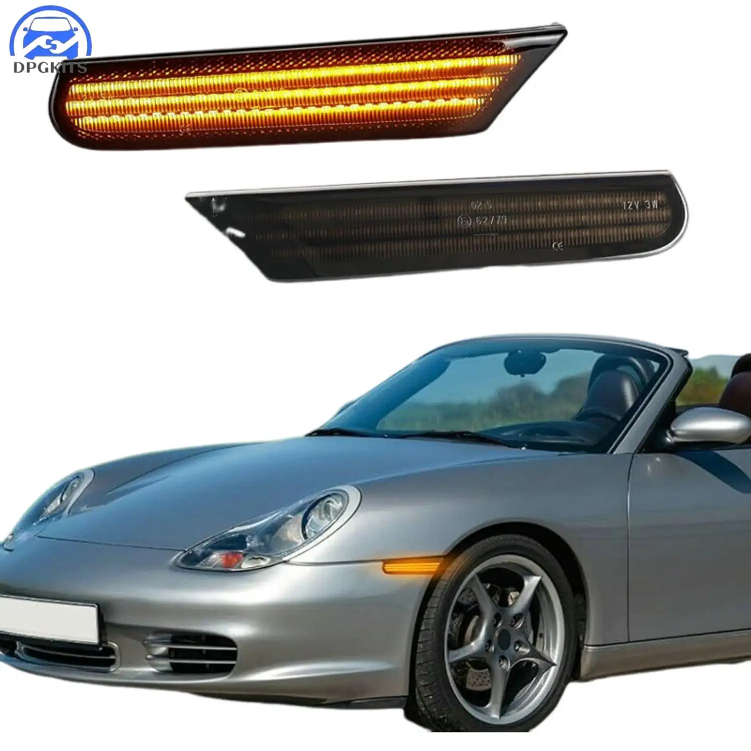 

DPGKITS 2 шт. дымчатые светодиодные боковые габаритные огни на крыло для Porsche Boxster 986 911 996 годов 1996-2004 годов, дропшиппинг, оптовая продажа